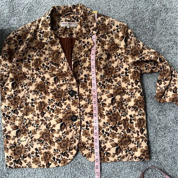 Free People Cali Floral Print Boxy Single Breasted Blazer - Picture 16 of 16